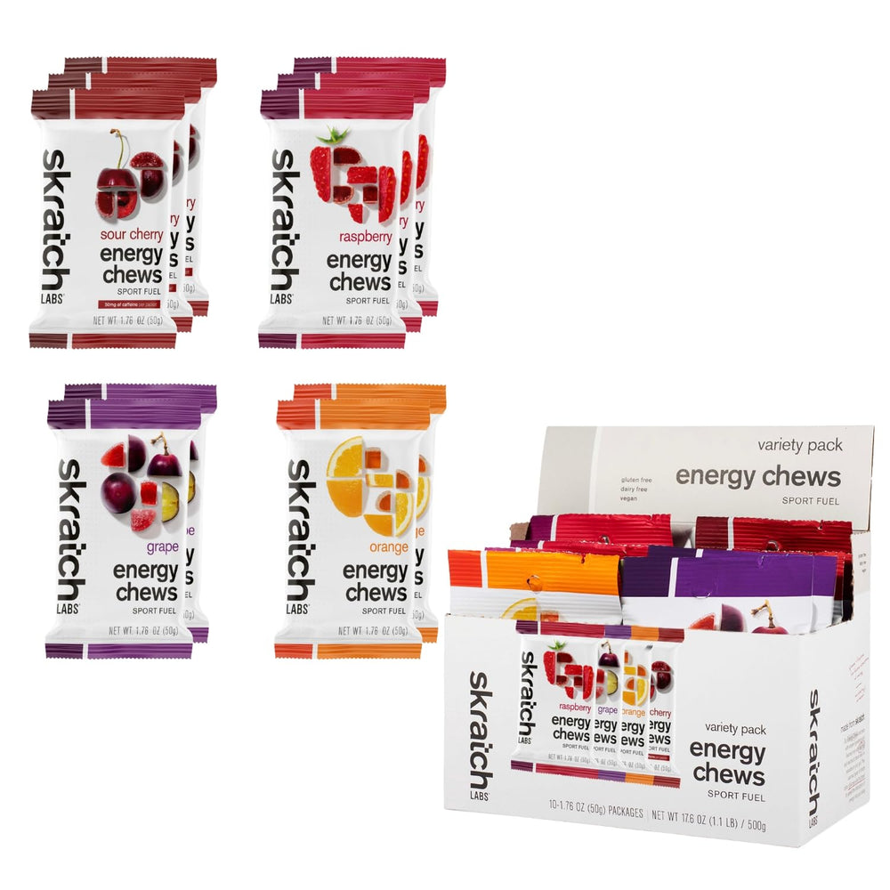 Skratch Labs front packaging showing variety pack and quick fuel benefit