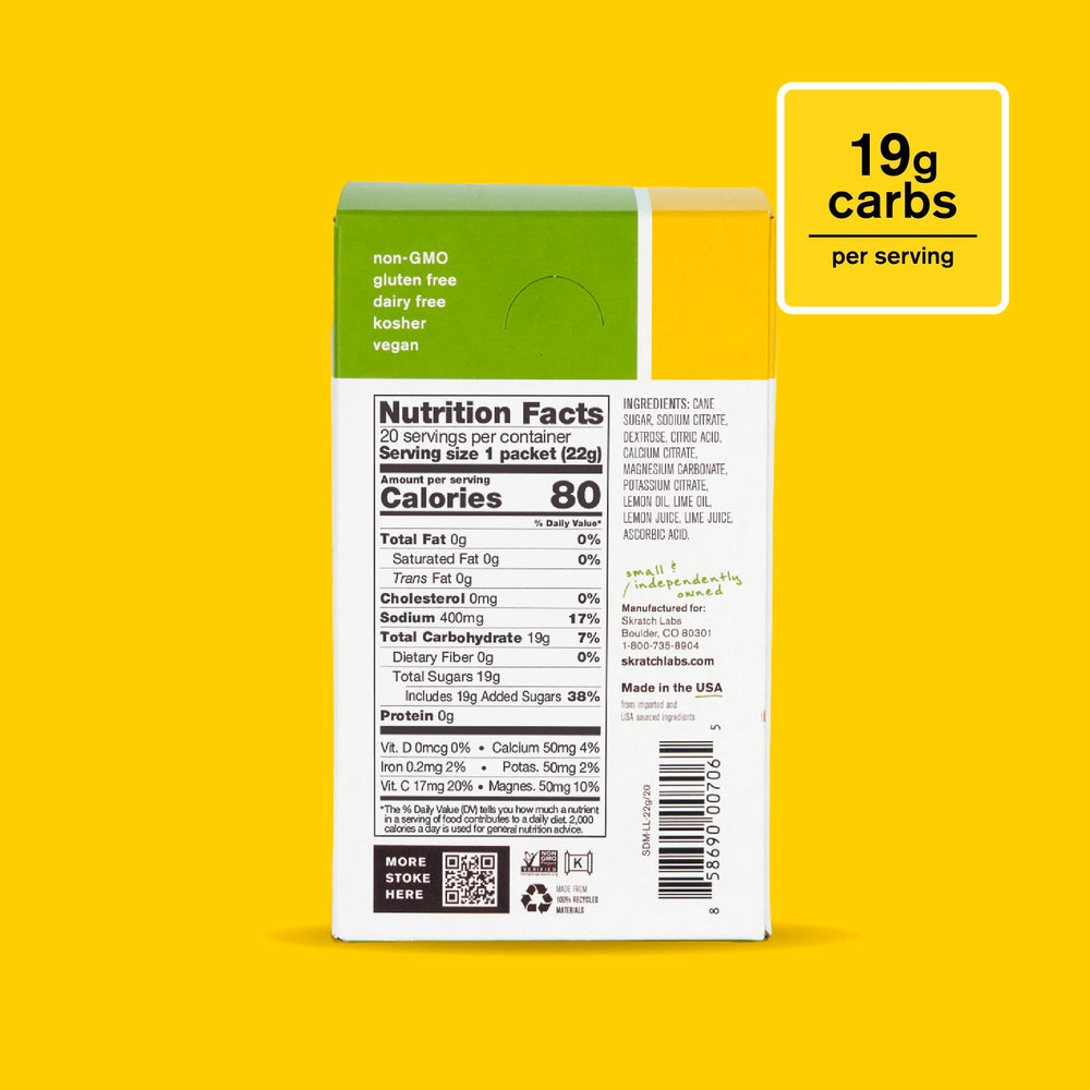 Skratch Labs powder texture closeup with real‑fruit appearance benefit