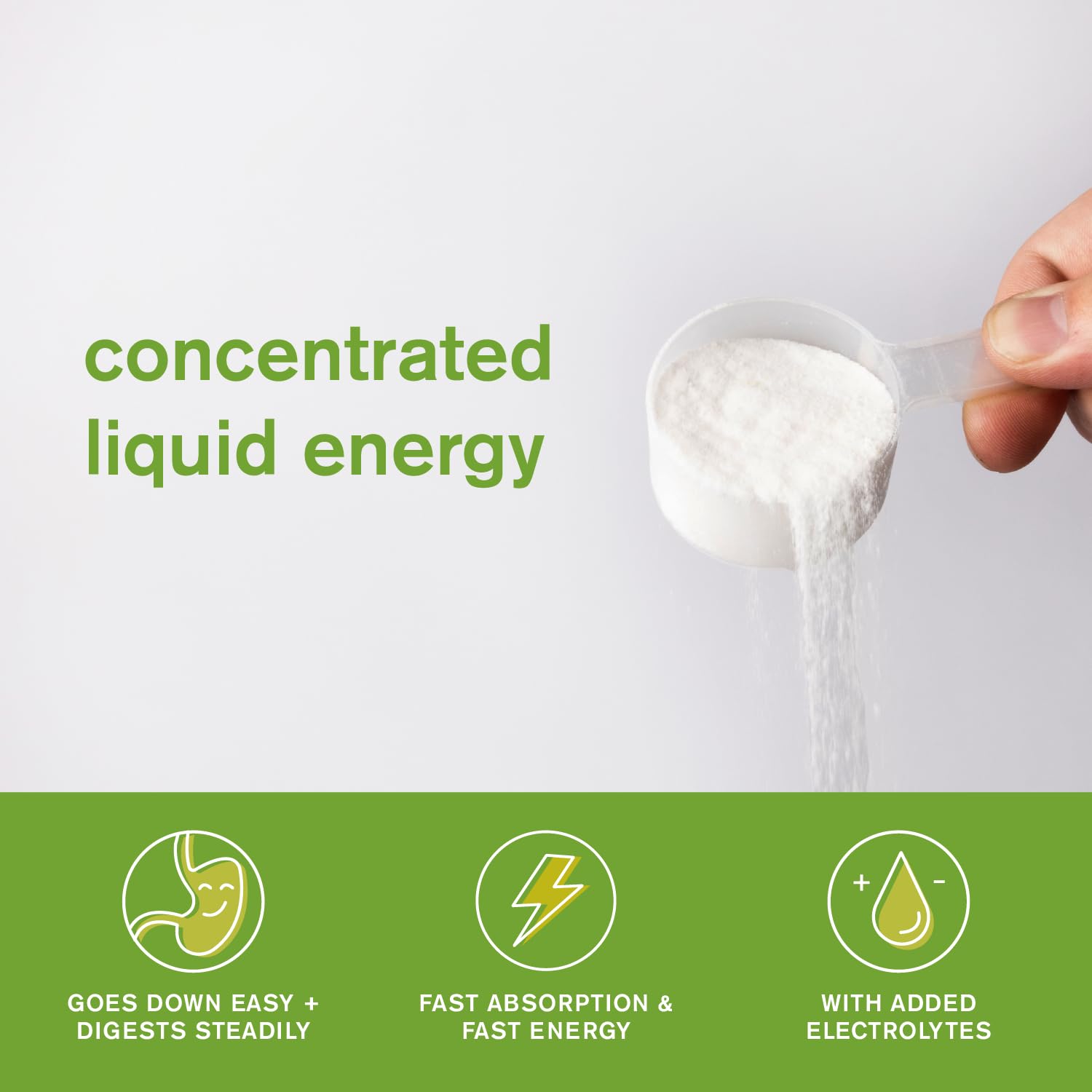 Skratch Labs scoop and powder displaying single serving portion control advantage