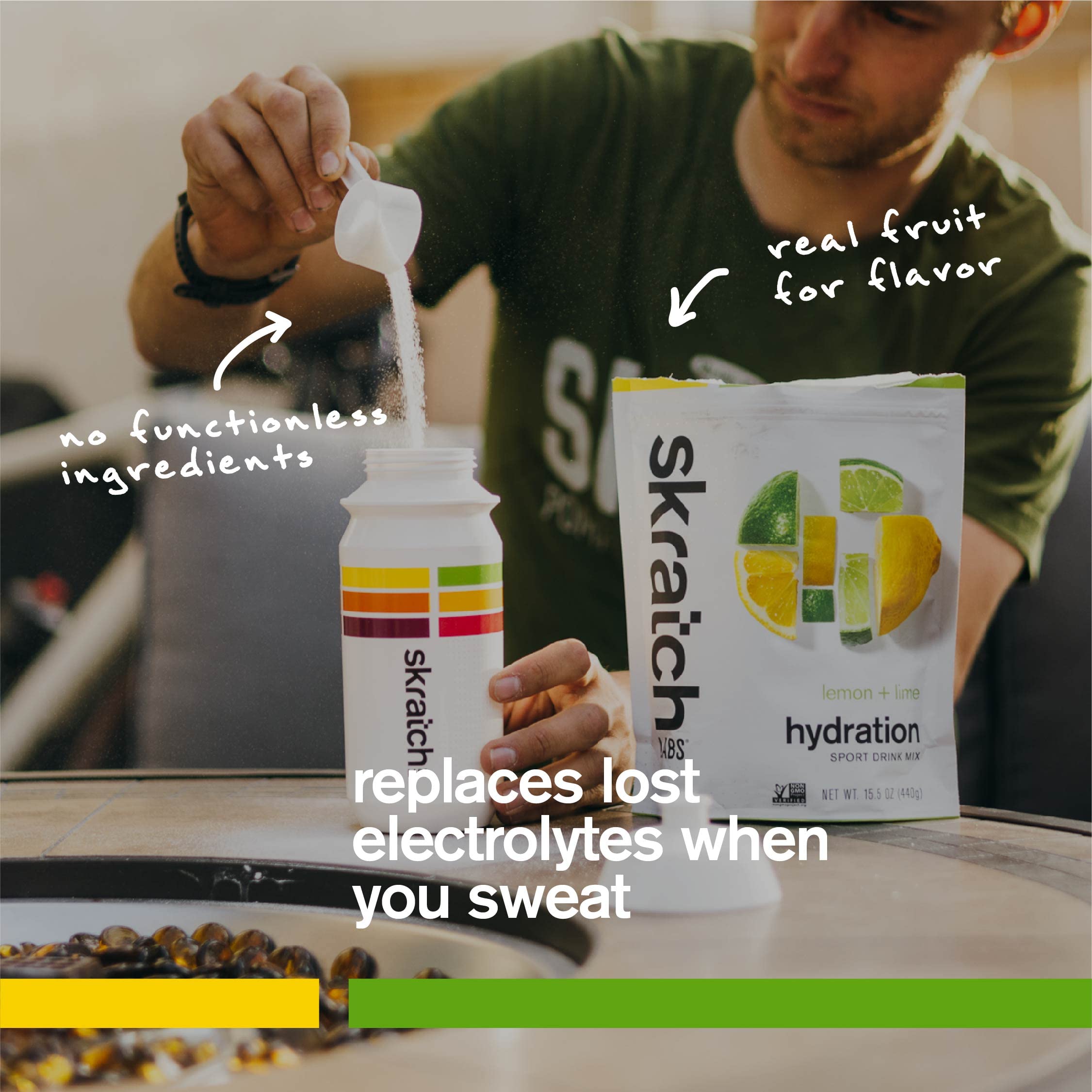 Skratch Labs sports bottle carried by runner showing practical use during exercise