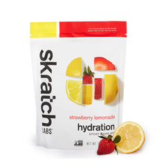 Skratch Labs front packaging showing real fruit flavor and benefits
