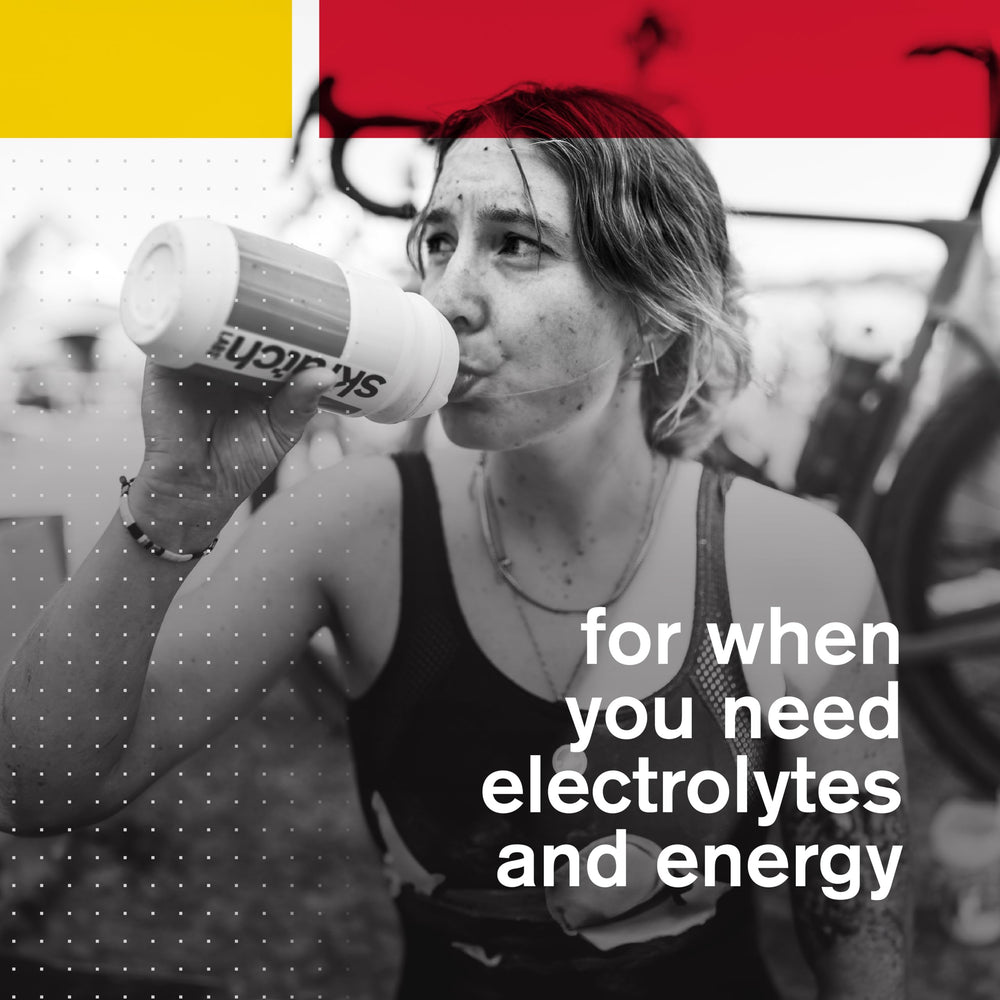 Skratch Labs used by runner outdoors demonstrating heat and sweat support