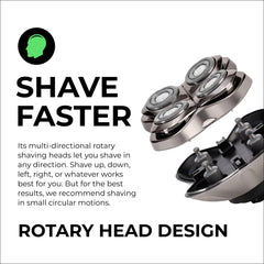 Skull Shaver head mounted on compatible shaver to restore performance