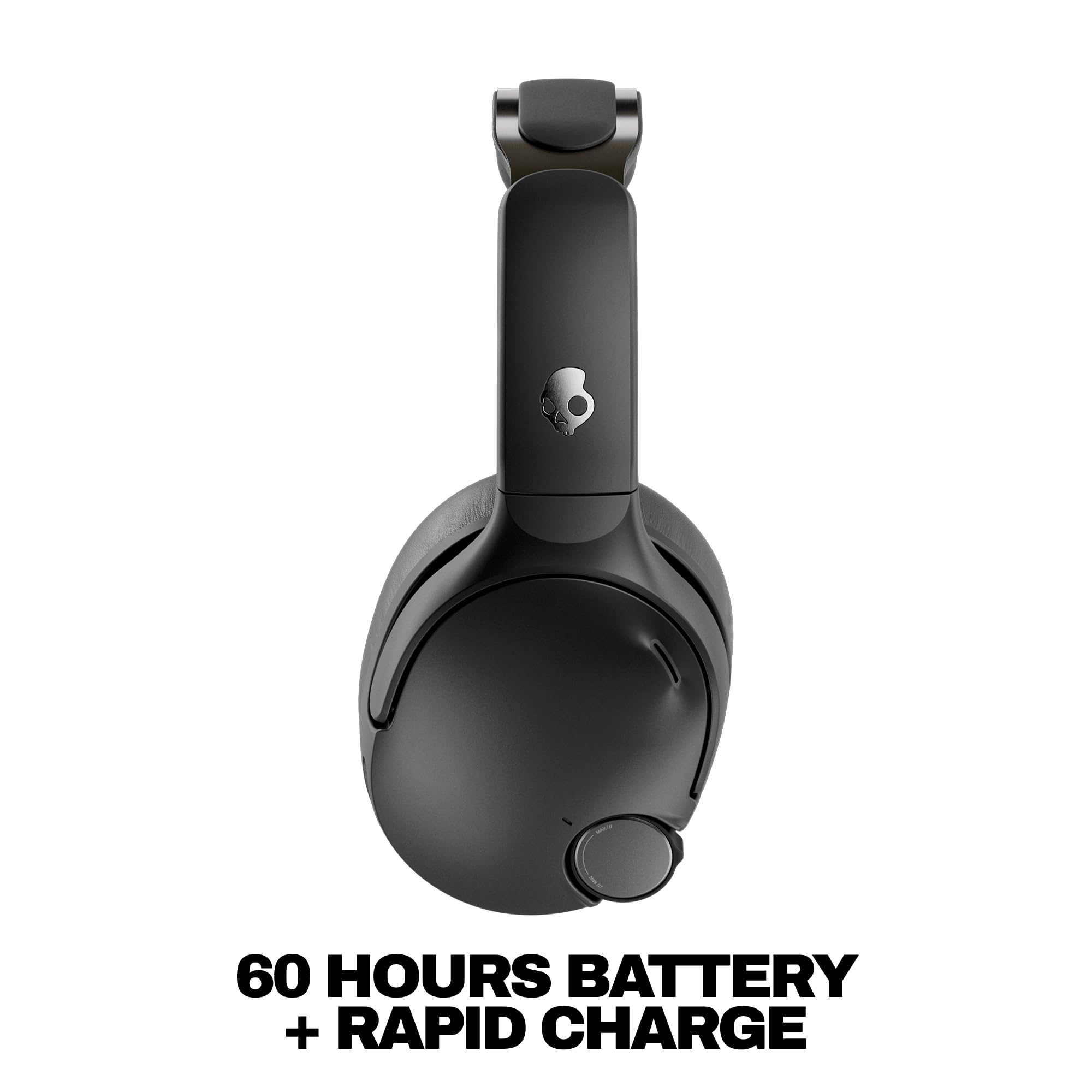 Skullcandy Crusher 1080 earcup close-up showing memory foam for long-wear comfort