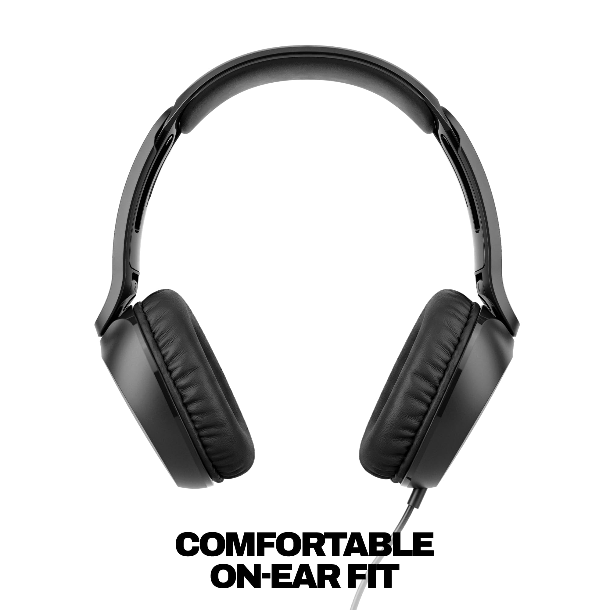 Skullcandy Icon 180 headband adjustment demonstrating fit range for all ages