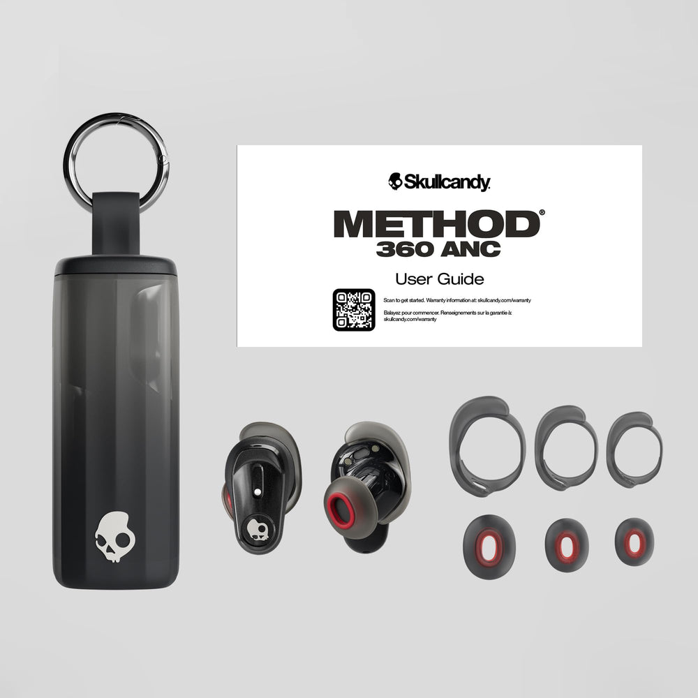Skullcandy earbuds resisting sweat during a workout for durability