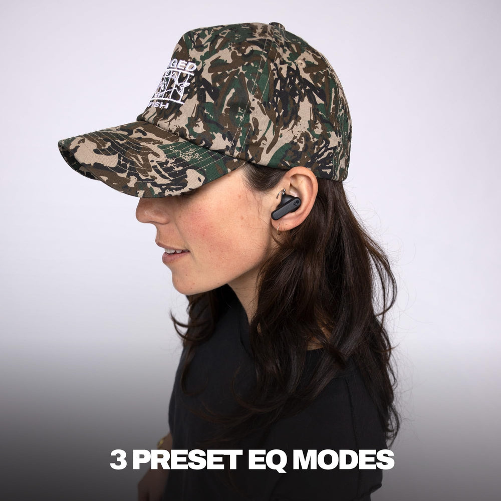 Skullcandy Smokin’ Buds touch control gesture showing easy playback control