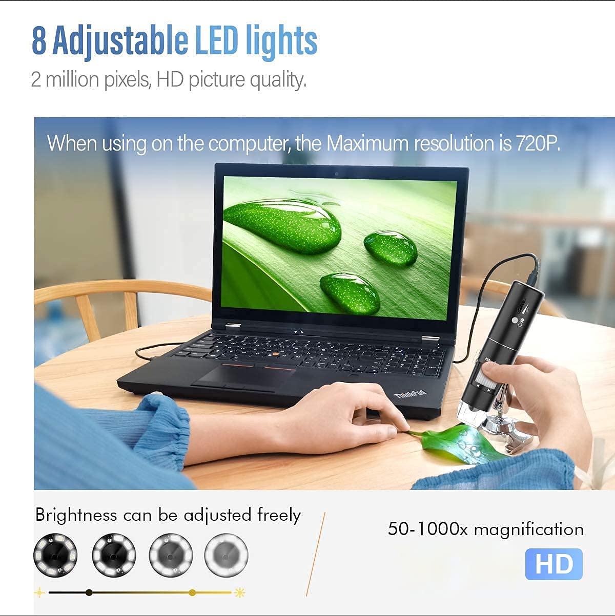 SKYBASIC mounted on adjustable stand for steady, hands-free viewing