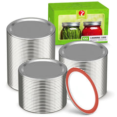 SKYBD front pack of 100 wide-mouth lids showing quantity and fit benefits