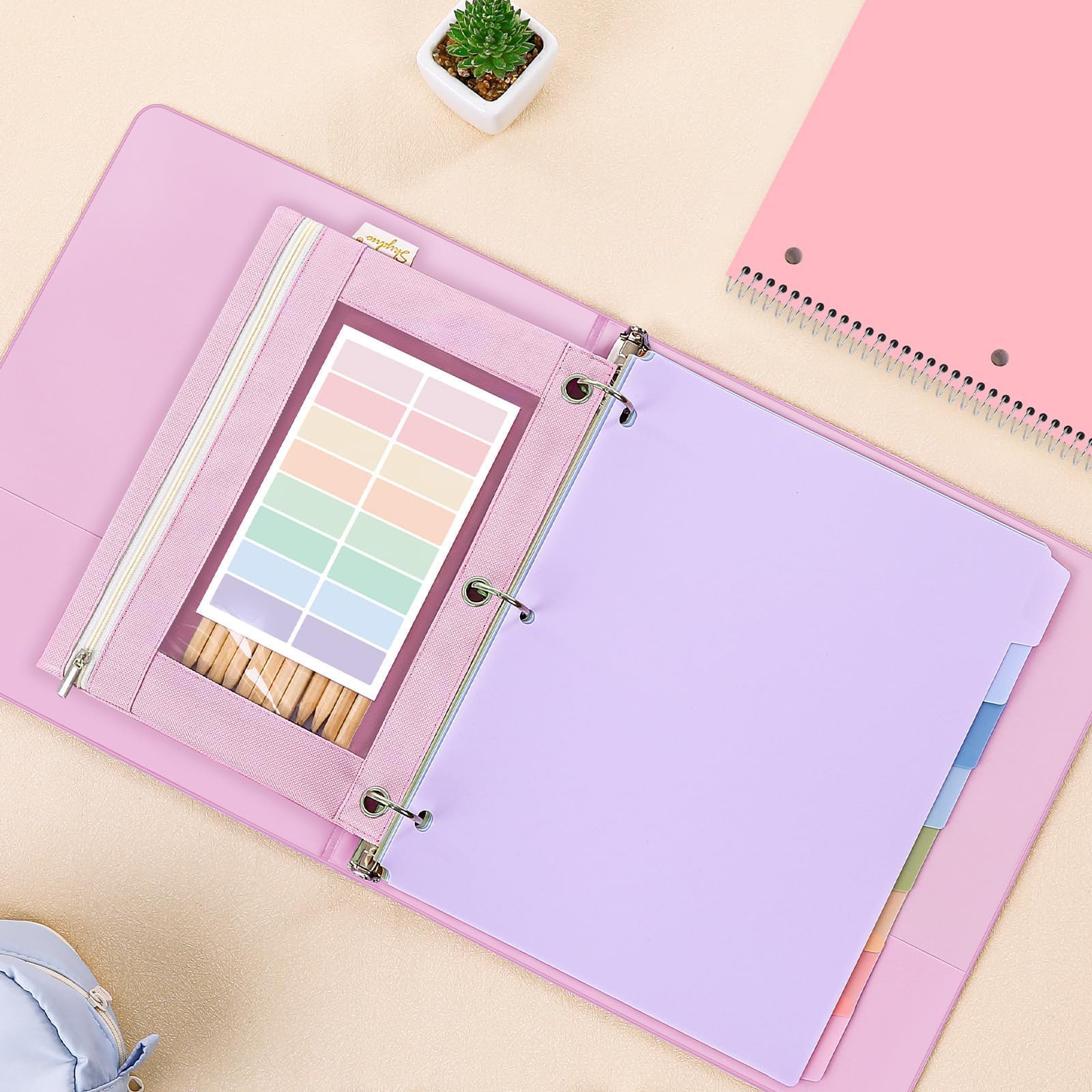SKYDUE open expanding folder displaying pockets to protect papers benefit