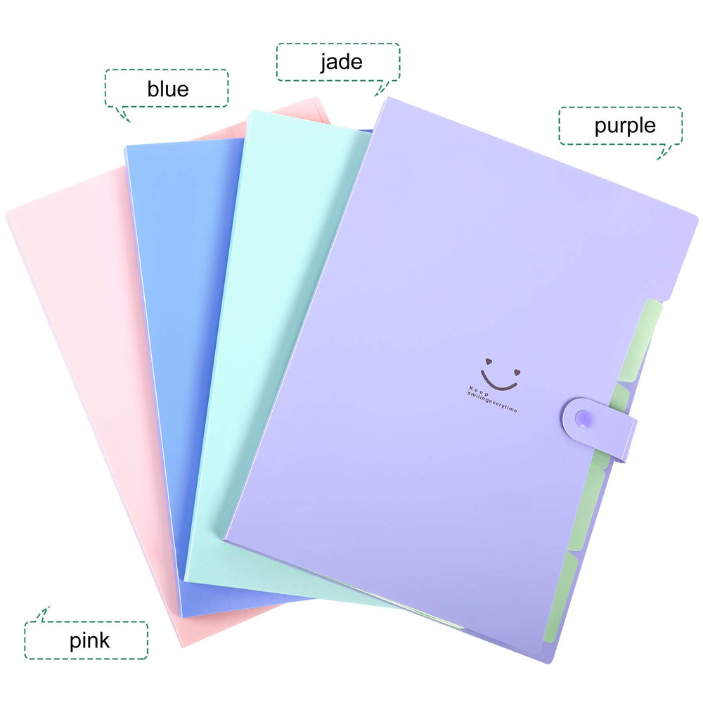 SKYDUE open folder revealing five pockets for neat document sorting