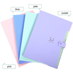 SKYDUE open folder revealing five pockets for neat document sorting