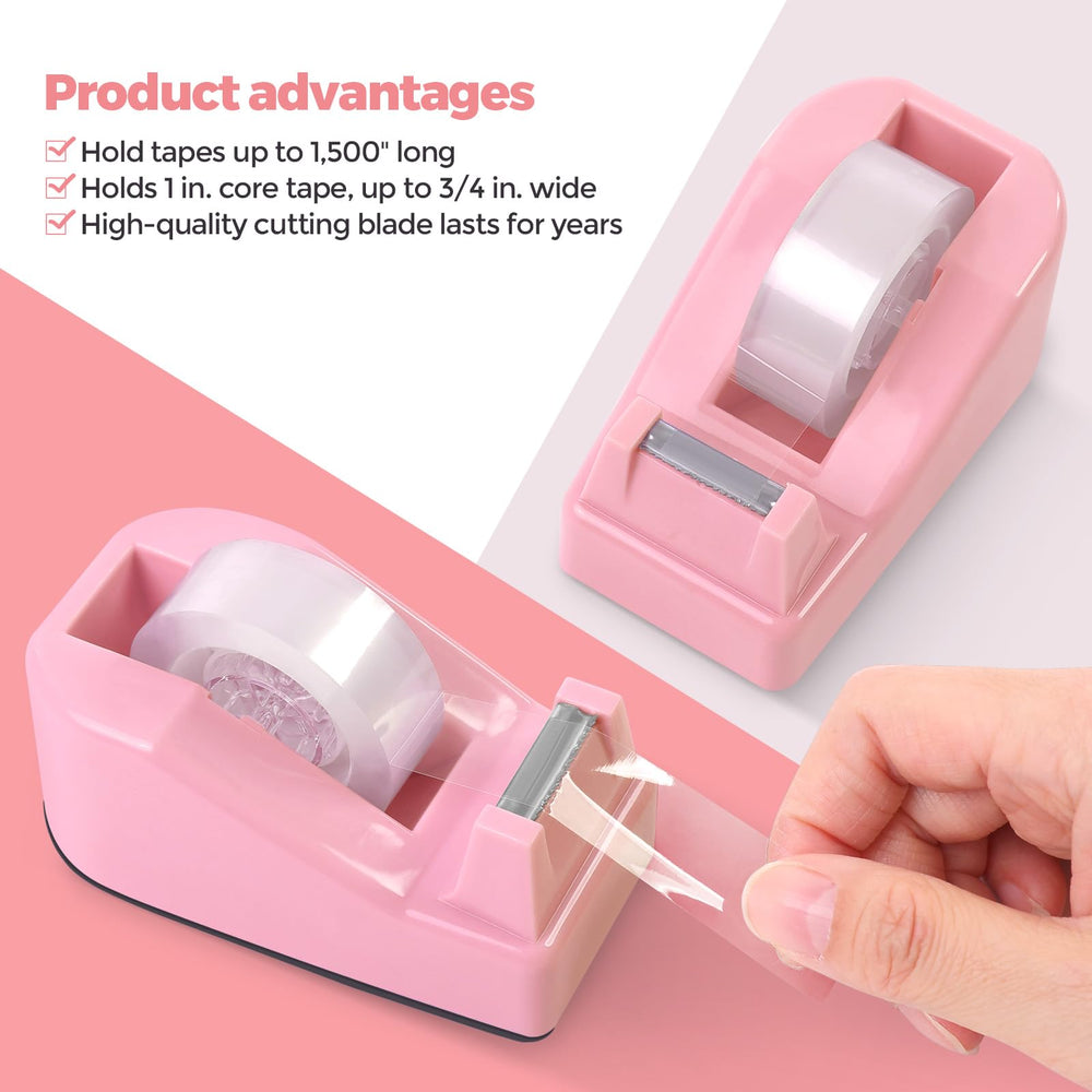 SKYDUE tape dispenser and two tapes showing smooth tape dispensing