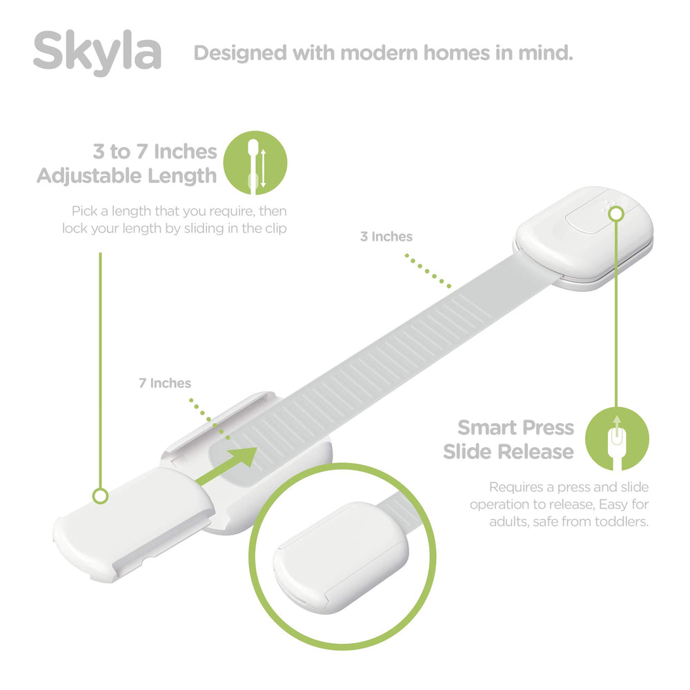 Skyla Homes adhesive pad backside showing strong stick and furniture-safe removal benefit