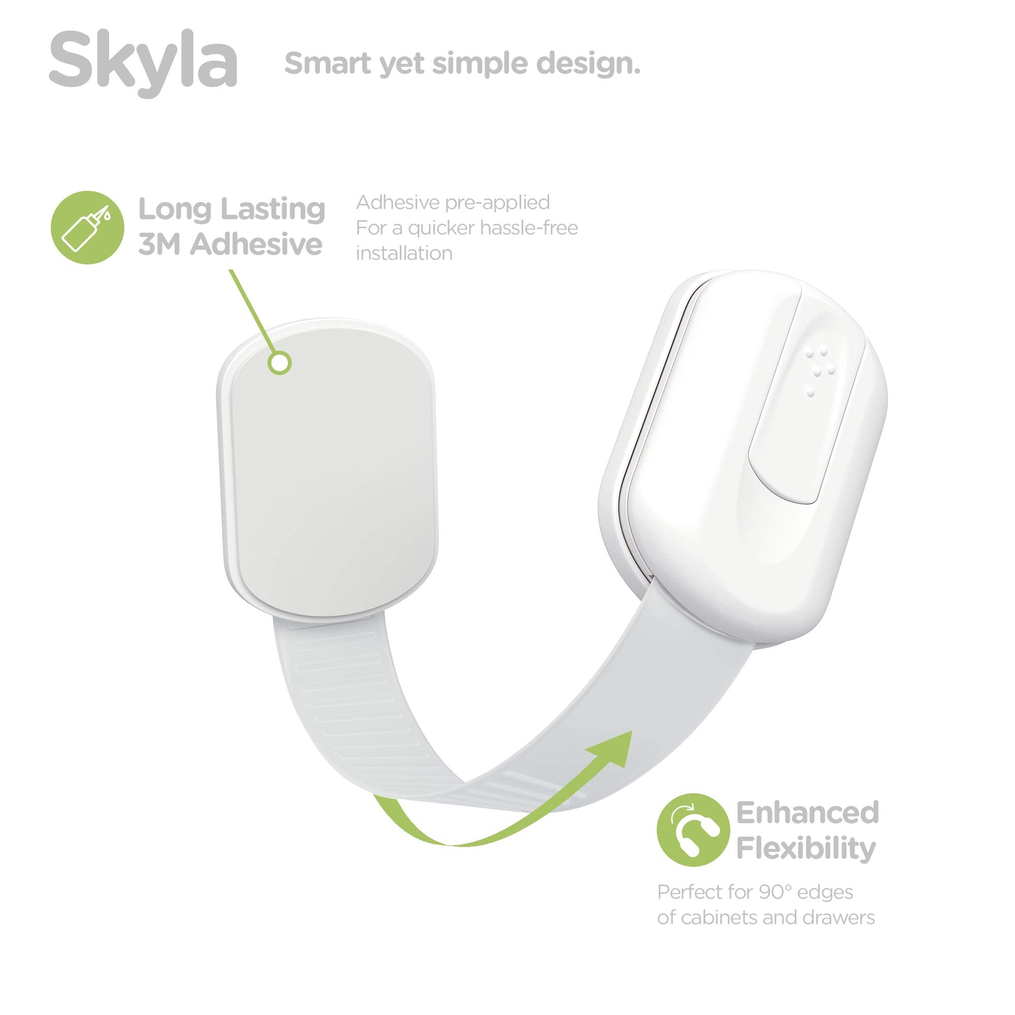 Skyla Homes lock being opened by adult hand illustrating simple two-step release advantage