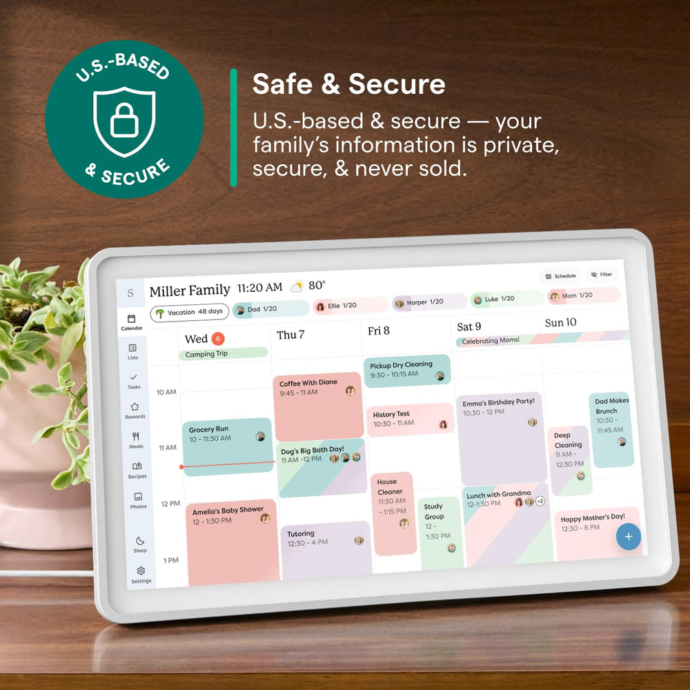 Skylight in kitchen lifestyle showing shared schedules and family coordination