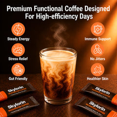 Skylorin prepared hot cup highlighting creamy texture and bold aroma
