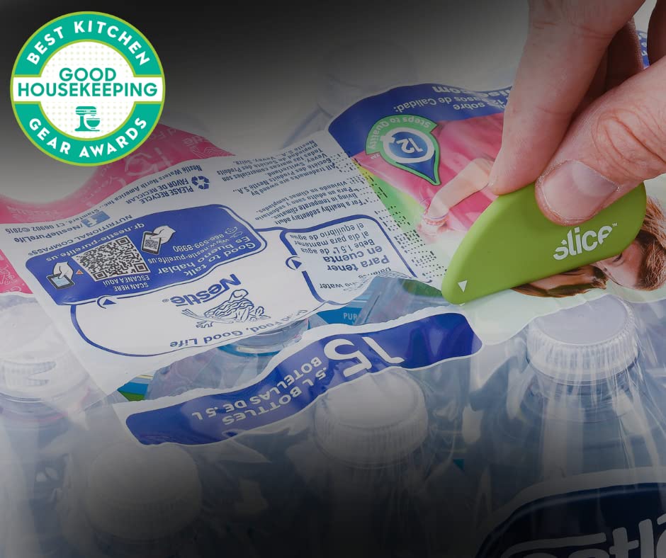 Slice micro safety cutter used to open package in kitchen, efficient unpacking and safety benefit