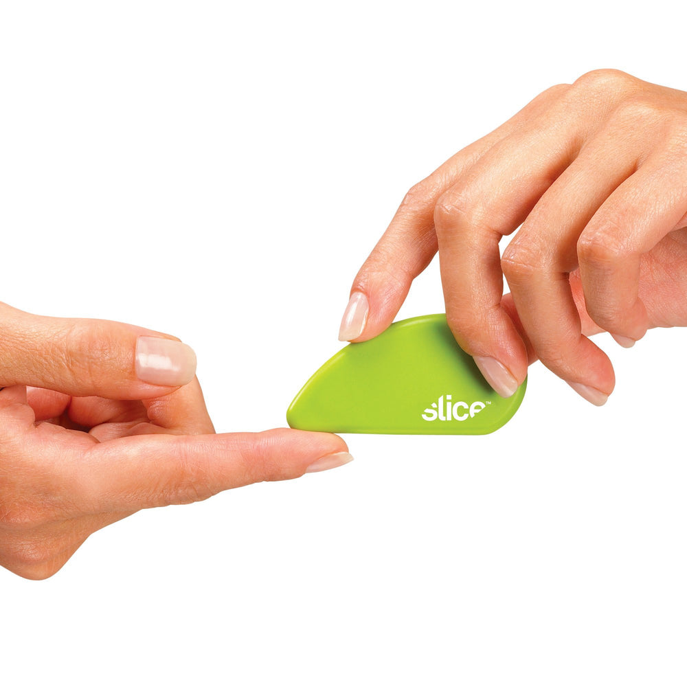 Slice micro safety cutter attached to keychain, convenient carry and quick access benefit