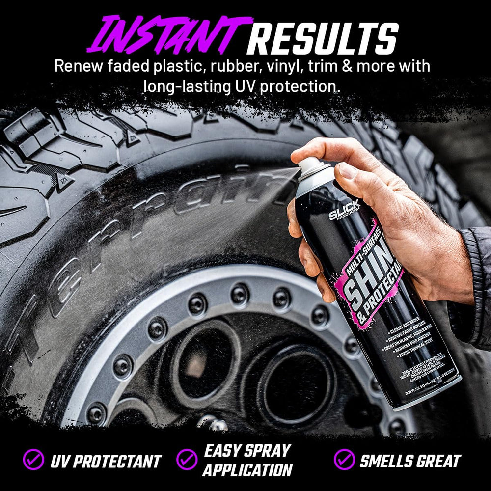 Slick Products being applied to door trim illustrating immediate restoration and protection benefit