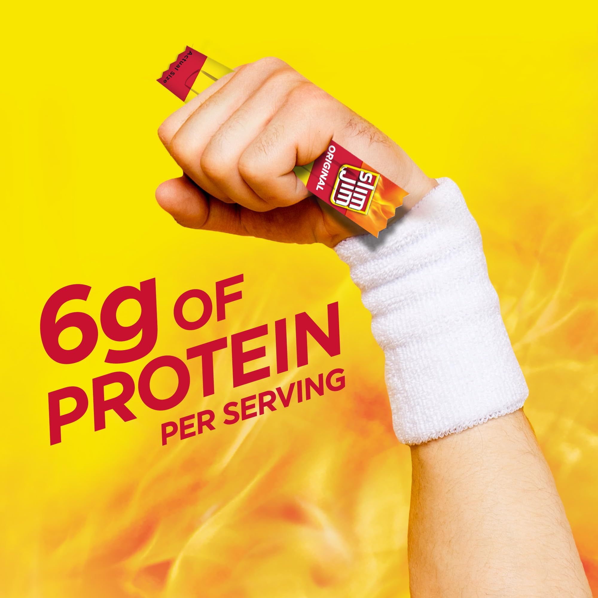 Slim Jim sticks inside backpack illustrating travel-ready snack convenience