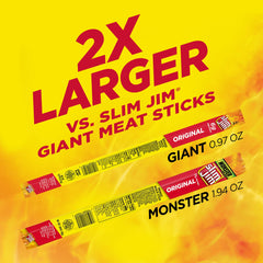 Slim Jim open box revealing individually wrapped Monster sticks for easy access