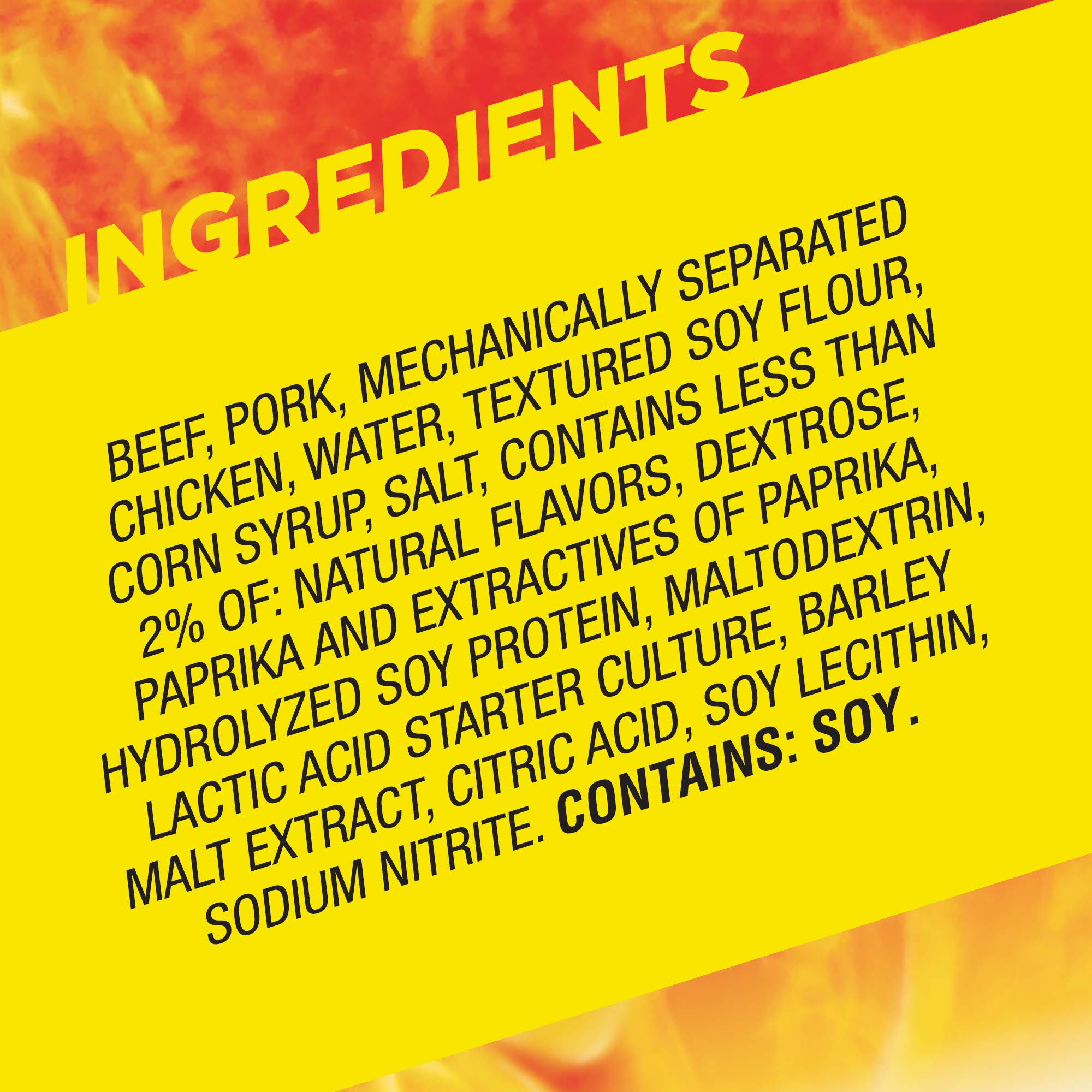 Slim Jim close-up texture of smoked jerky stick showing dense chew and flavor