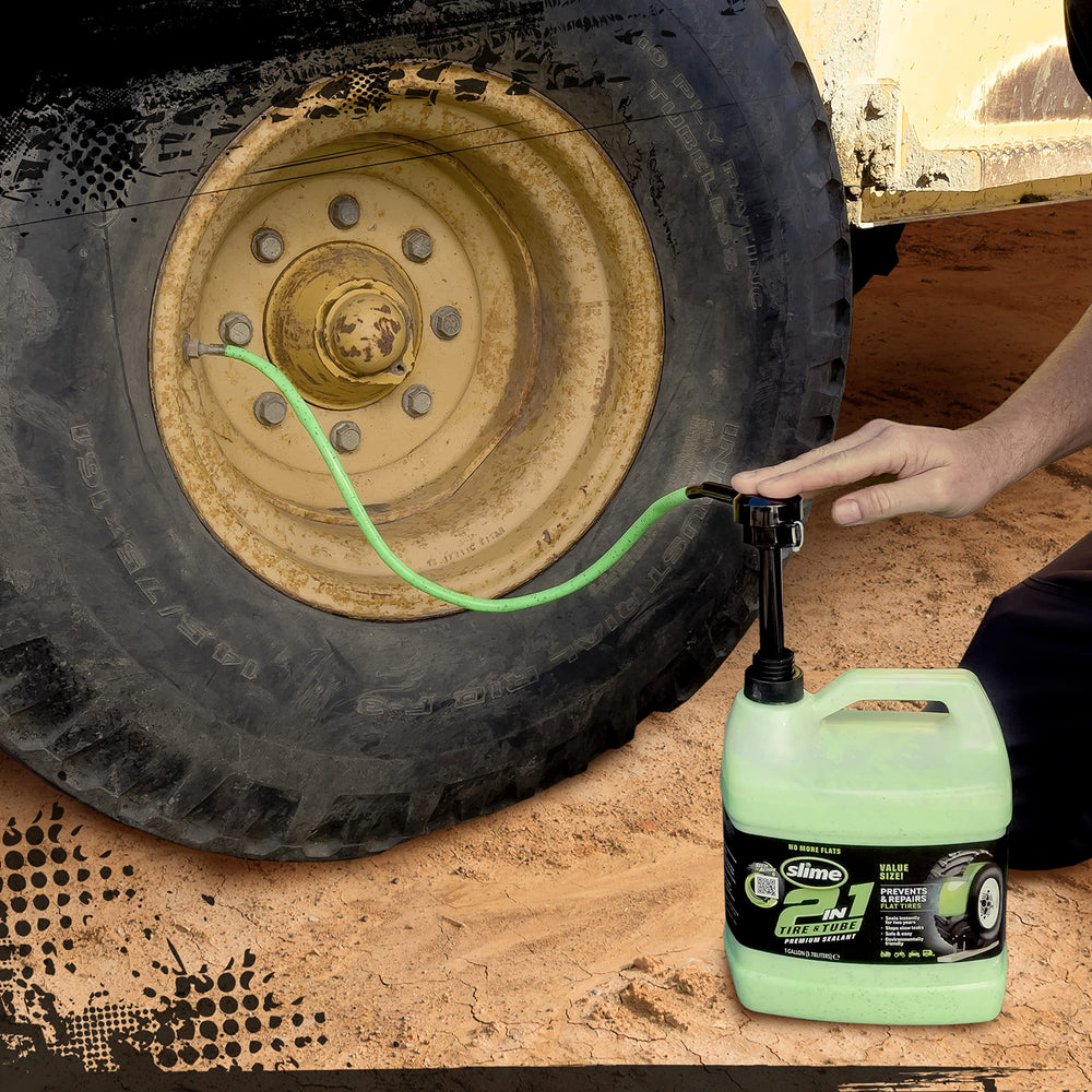 Slime pump and clear hose kit ready for easy controlled installation