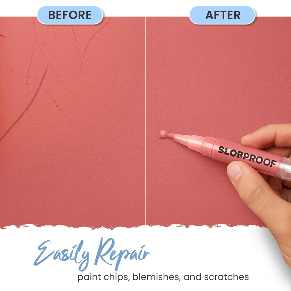Slobproof fine brush tip close-up delivering controlled, streak-free application