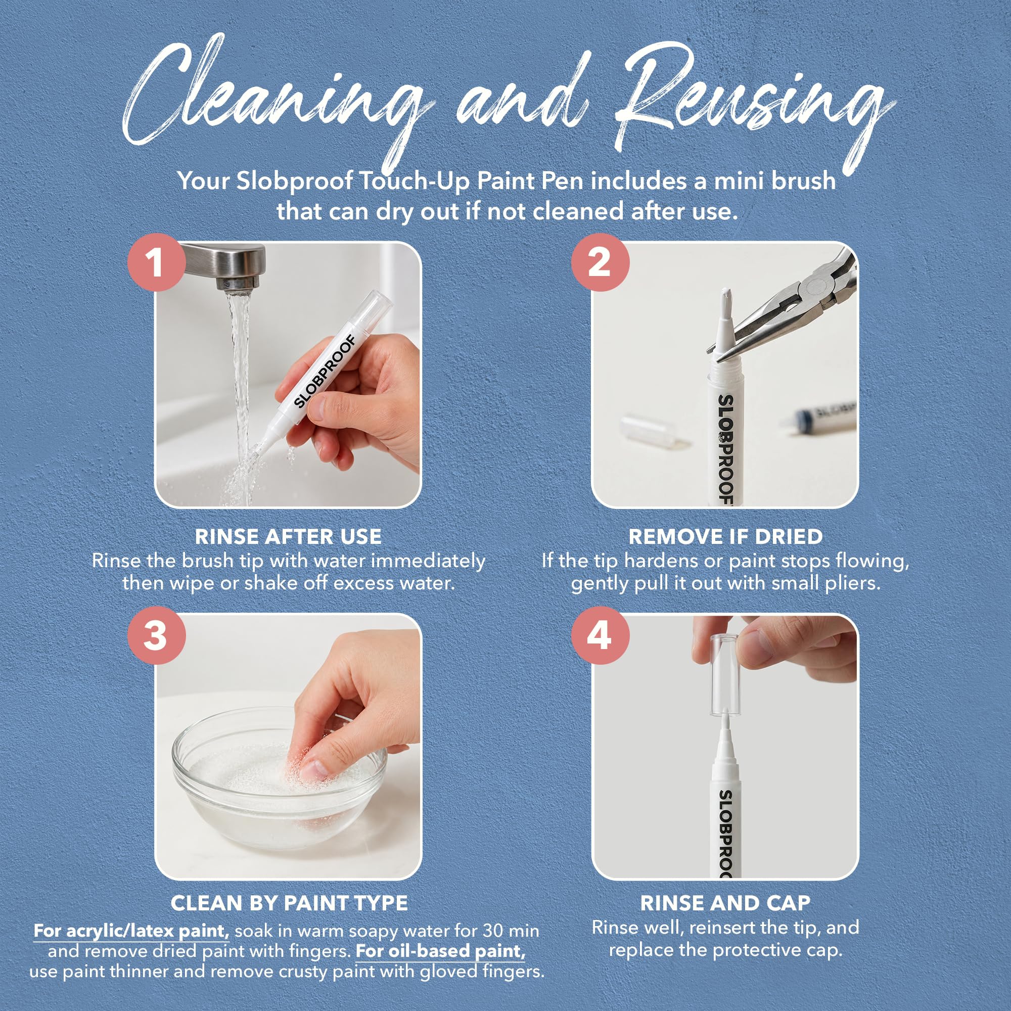 Slobproof airtight sealed cap storing paint long-term to reduce waste