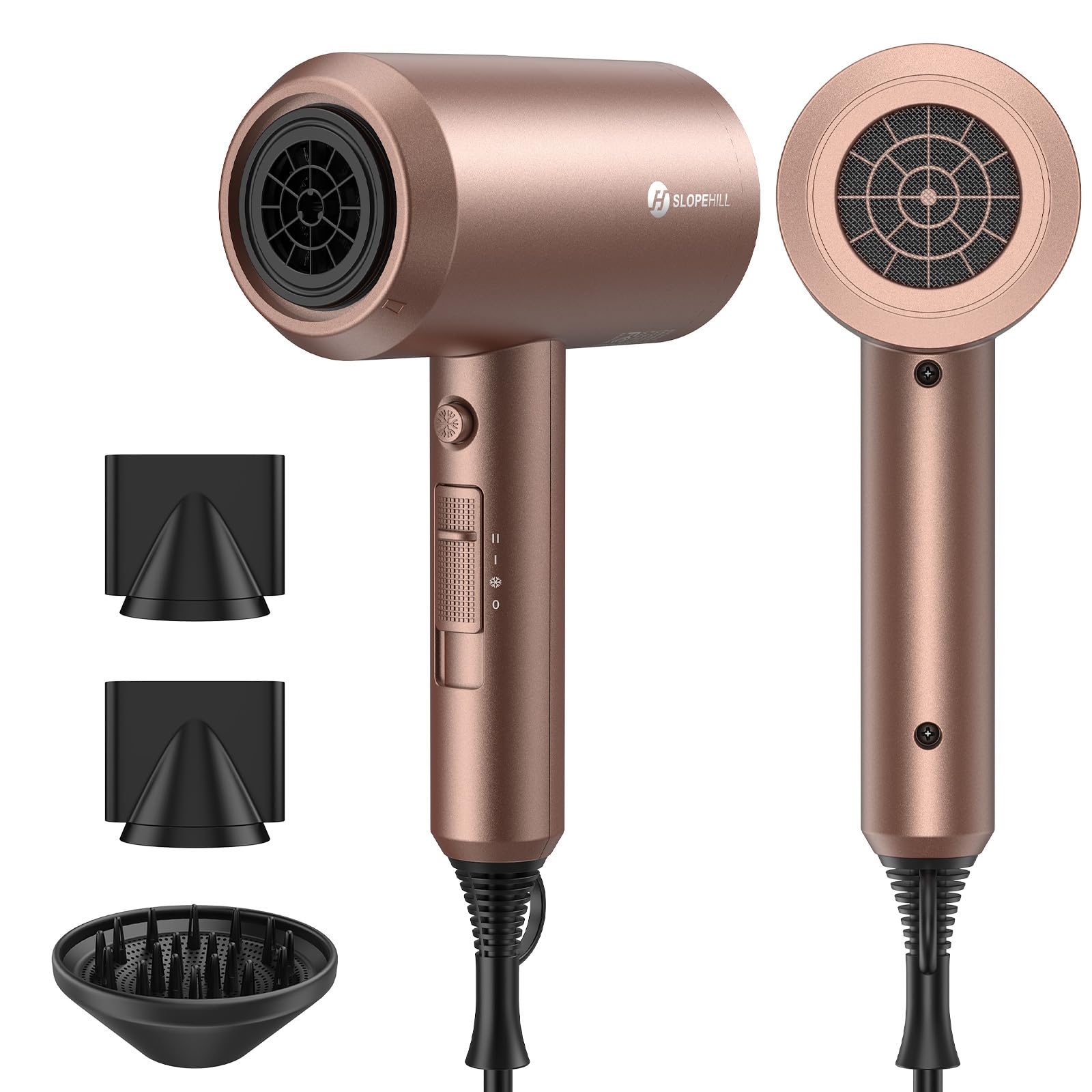 slopehill front view of dryer showing controls and mocha mousse finish for easy styling