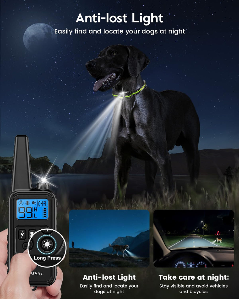 SLOPEHILL remote front controls with keypad lock for accidental prevention