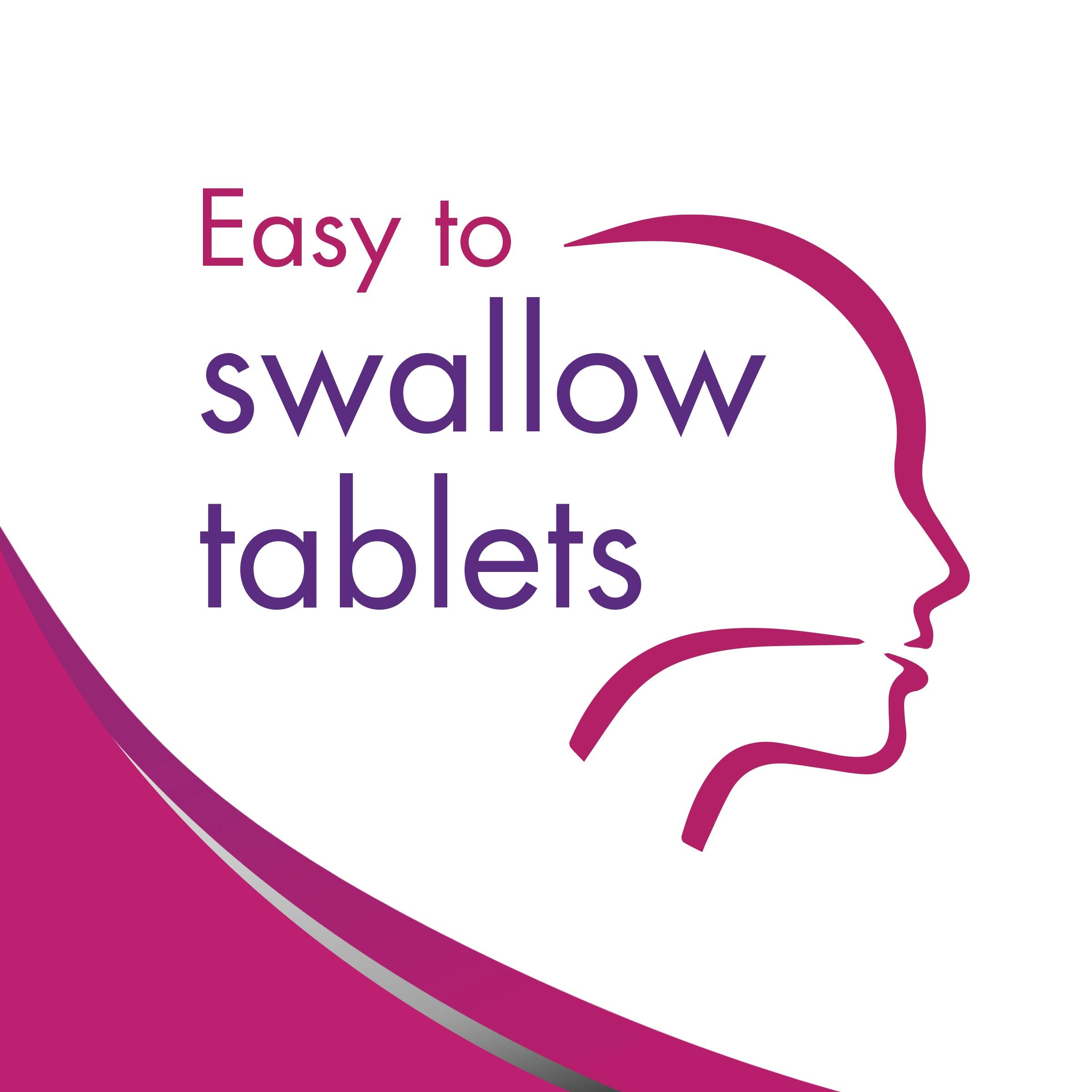 Slow Fe tablet in hand to show scale and single daily dose convenience