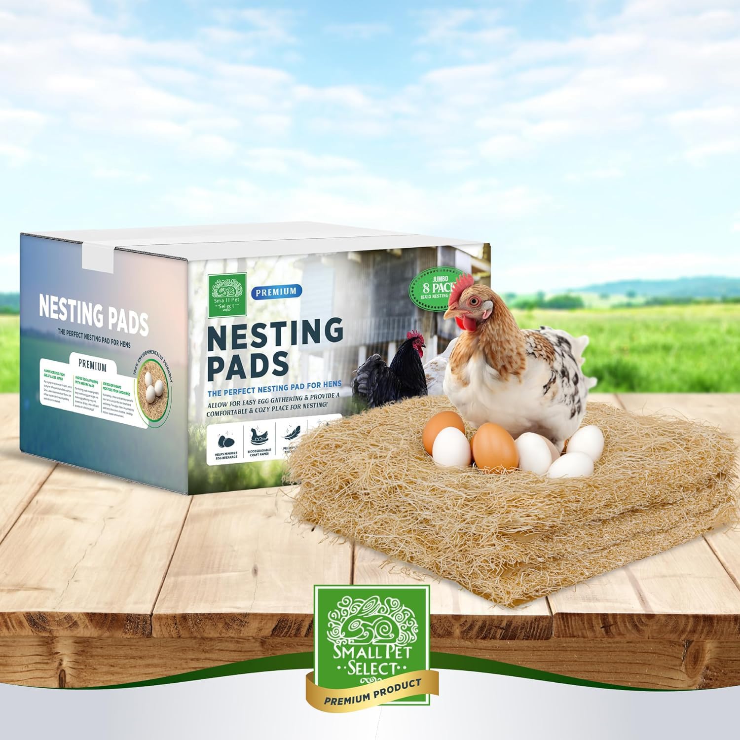 Small Pet Select stacked pads showing durable thickness and convenience
