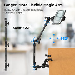 SMALLRIG crab clamp detail with silicone pads for scratch protection
