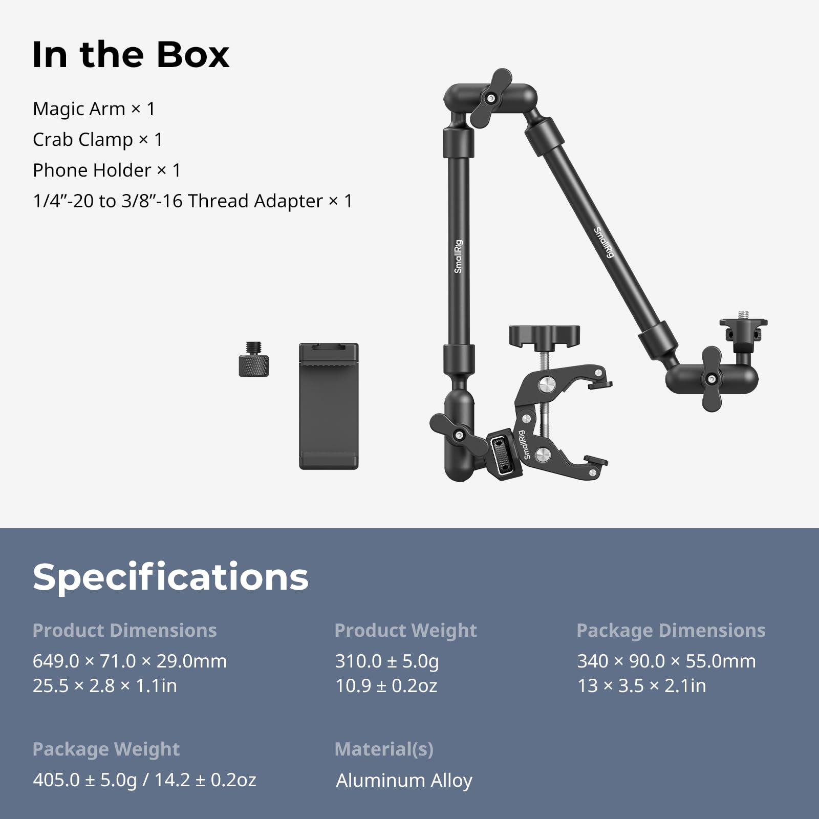 SMALLRIG arm in a desk lifestyle setup for streaming and vlogging