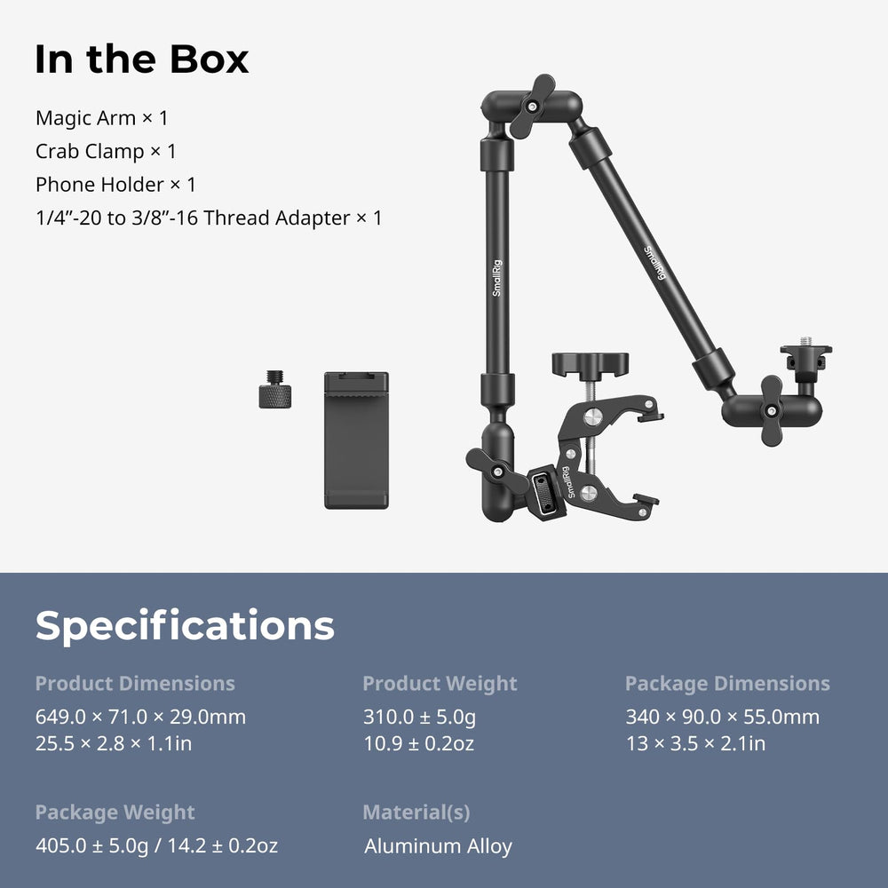SMALLRIG arm in a desk lifestyle setup for streaming and vlogging
