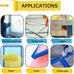 SmaringRobot tape applied to a wall creating a sharp paint edge for accurate results