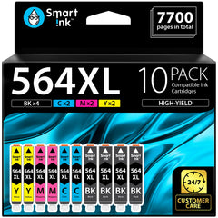 Smart Ink front packaging showing 10 high-yield cartridges and cost savings