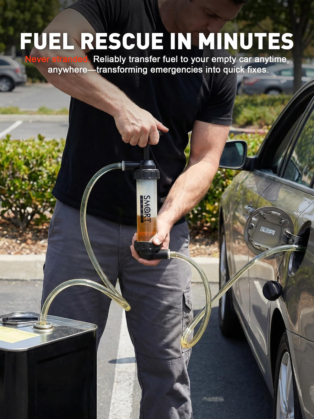 SMART JERRY demonstration of sealed connections showing no-spill transfer benefit