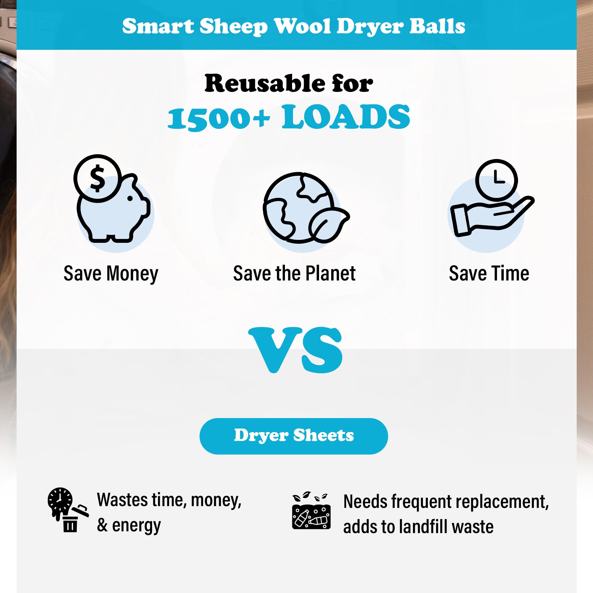 Smart Sheep ball next to a hand to show XL size for better circulation