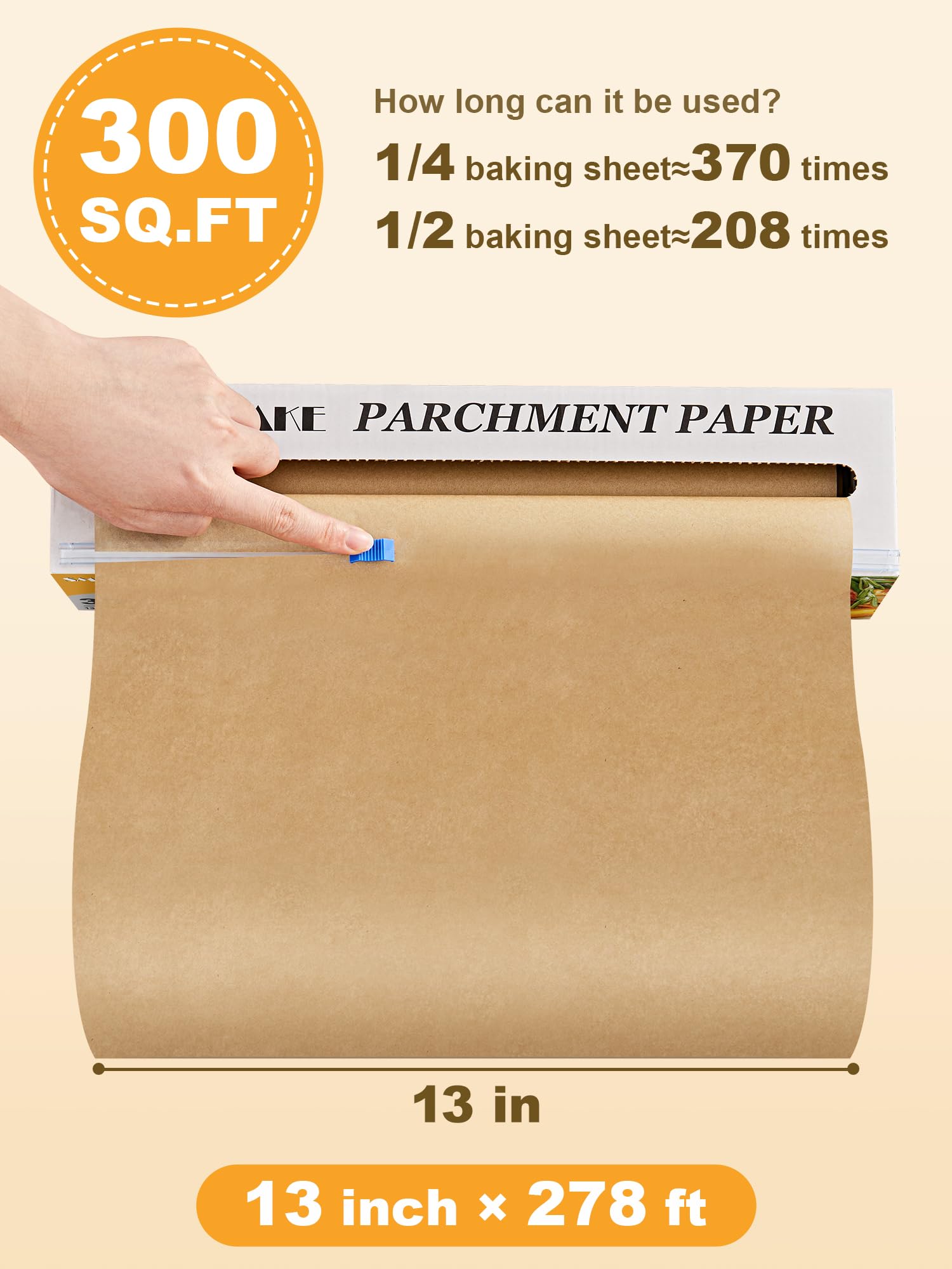 SMARTAKE parchment inside oven demonstrating heat resistance up to 450°F