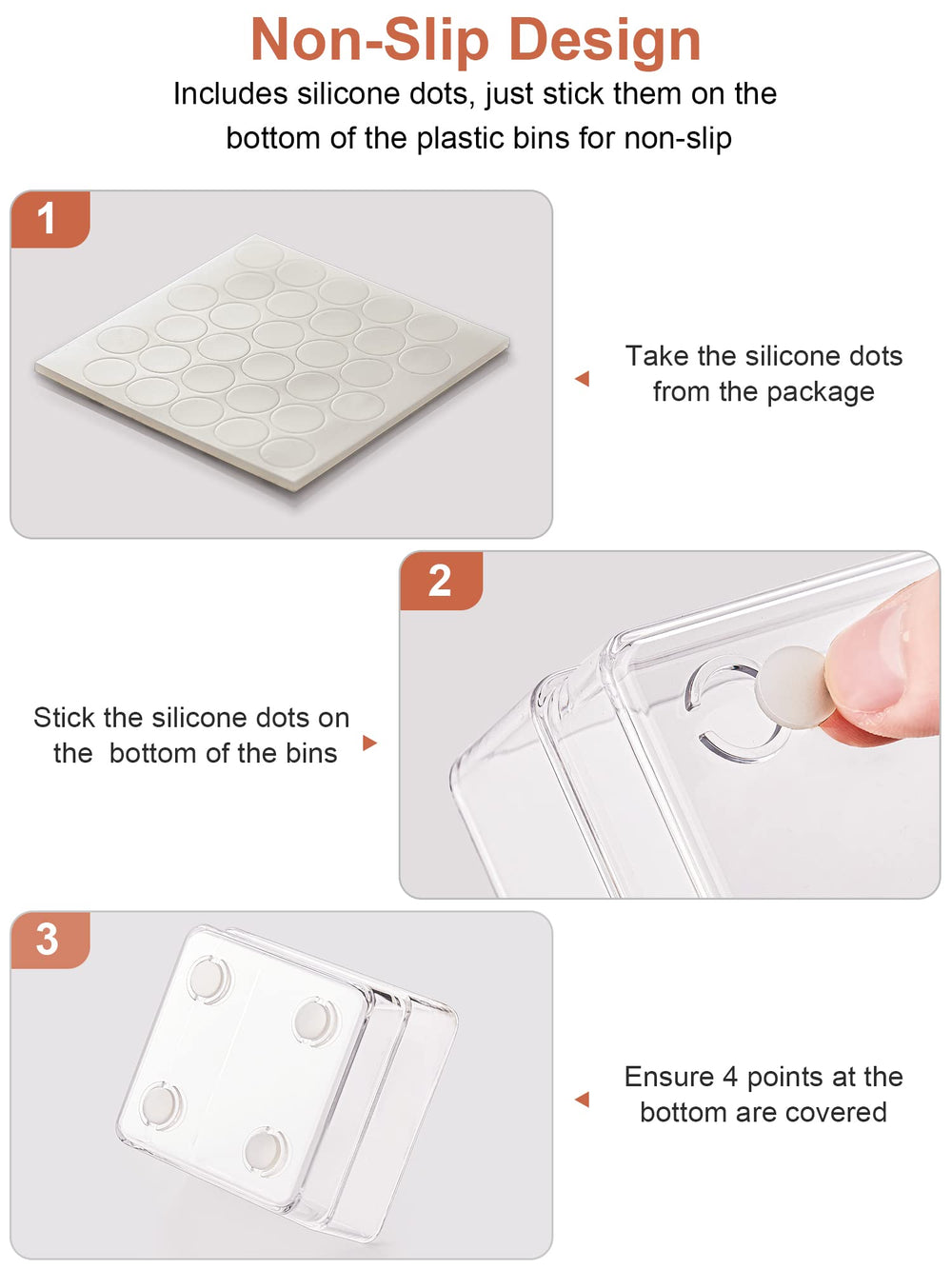 SMARTAKE clear plastic texture detail demonstrating sturdy material and long-lasting clarity