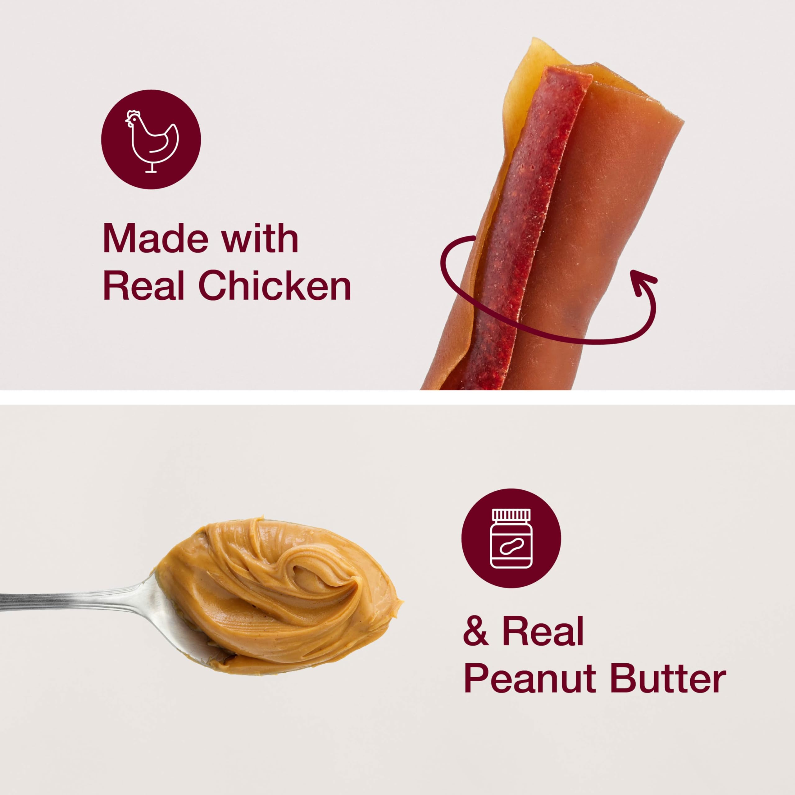 SmartBones cross-section showing real chicken center and appeal