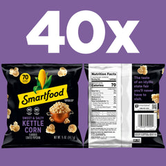 Smartfood close-up of popcorn texture highlighting light air-popped crunch and whole-grain appeal