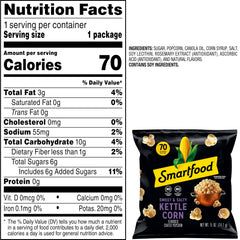 Smartfood open bag poured into bowl for serving, demonstrating convenient single-serve portioning