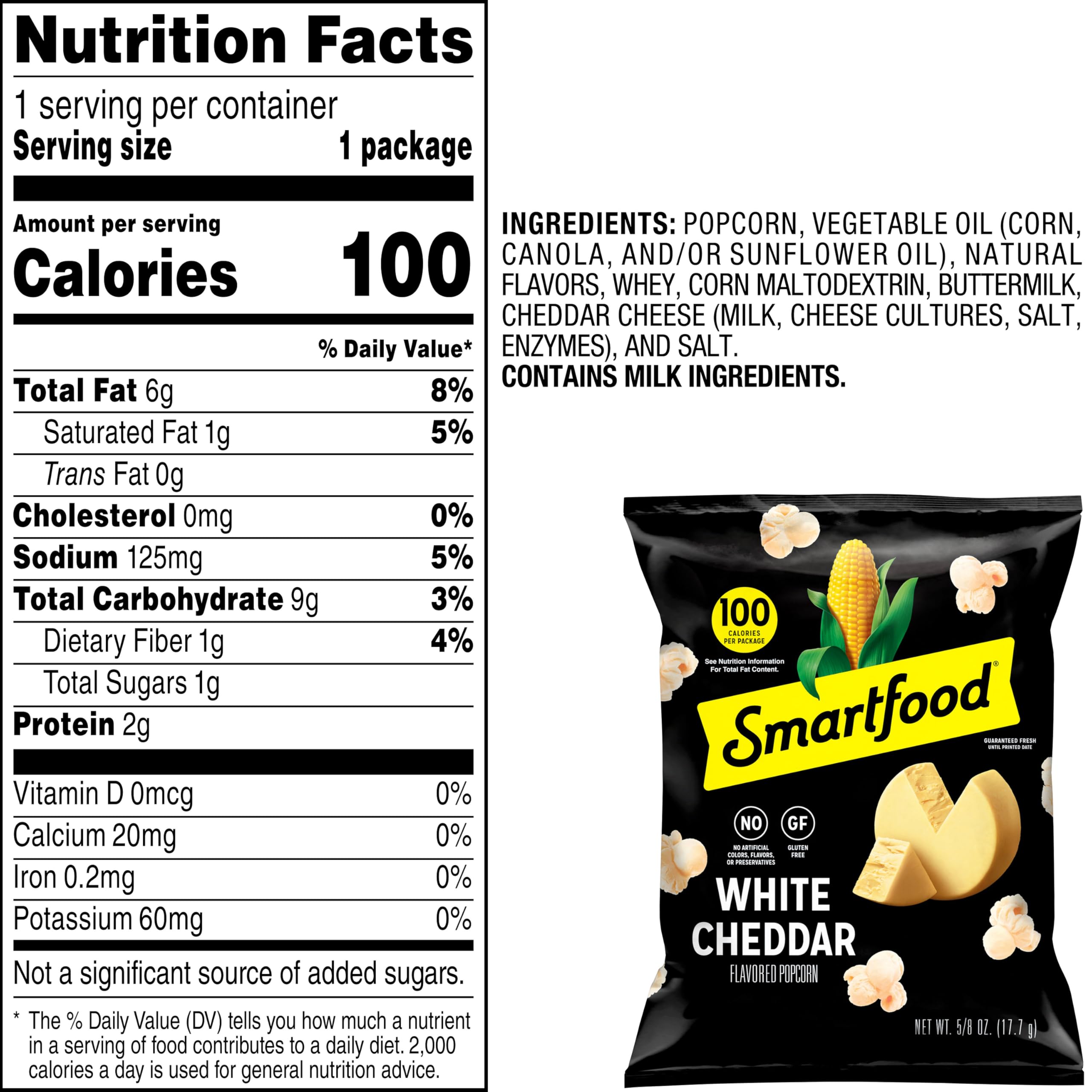 Smartfood popped kernels texture shot showing airy whole-grain crunch and cheese coating