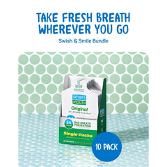 Close-up of SmartMouth zinc activation mixing to neutralize sulfur odors quickly