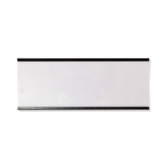SmartSign close-up of C-channel edge showing easy slide-in label access and secure grip