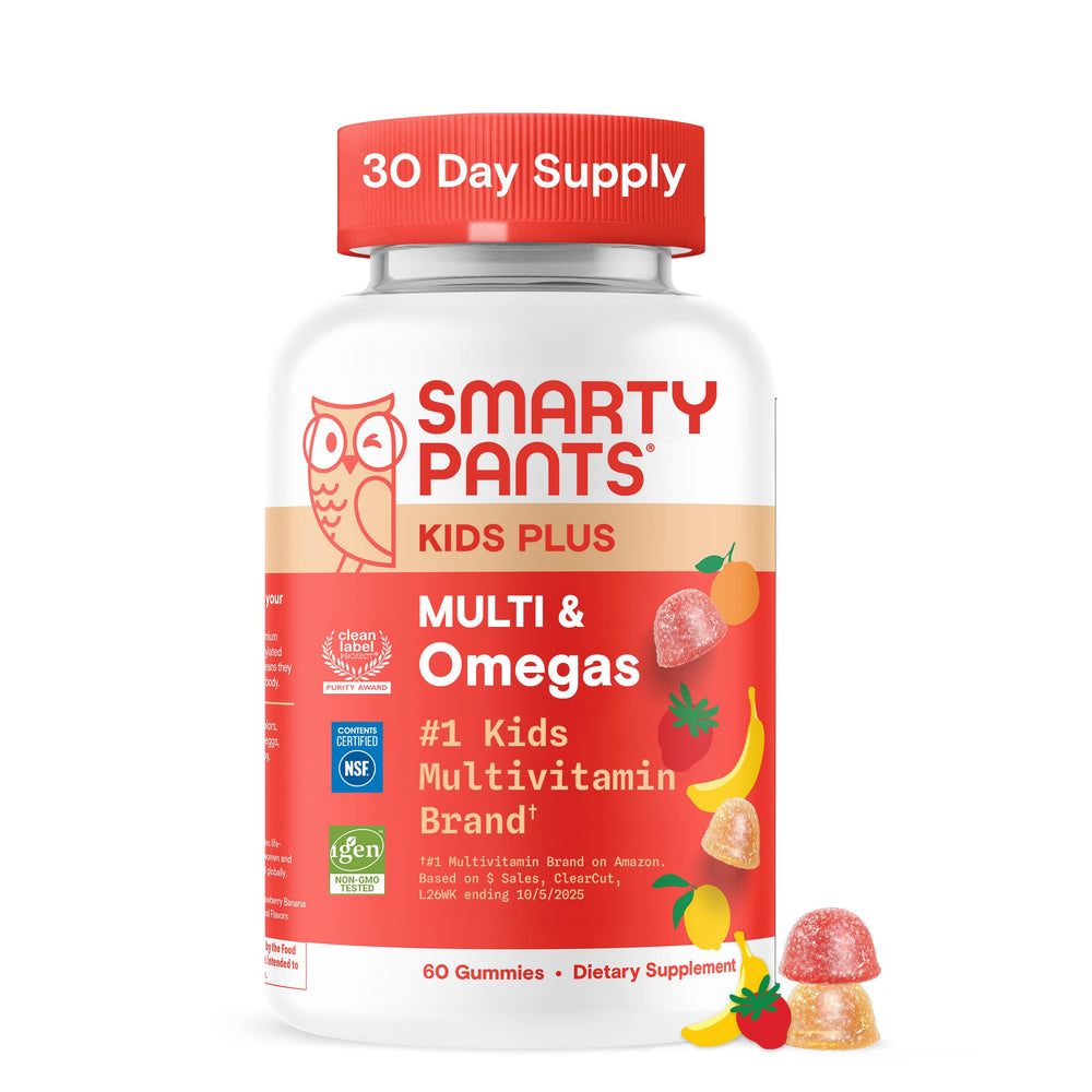 SmartyPants bottle front view showing product and count for easy identification